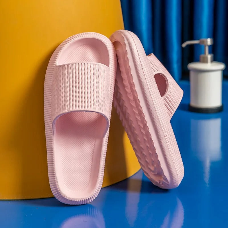 Nuvola comfortslippers met zacht EVA-voetbed in khaki – Elyssor Fashion