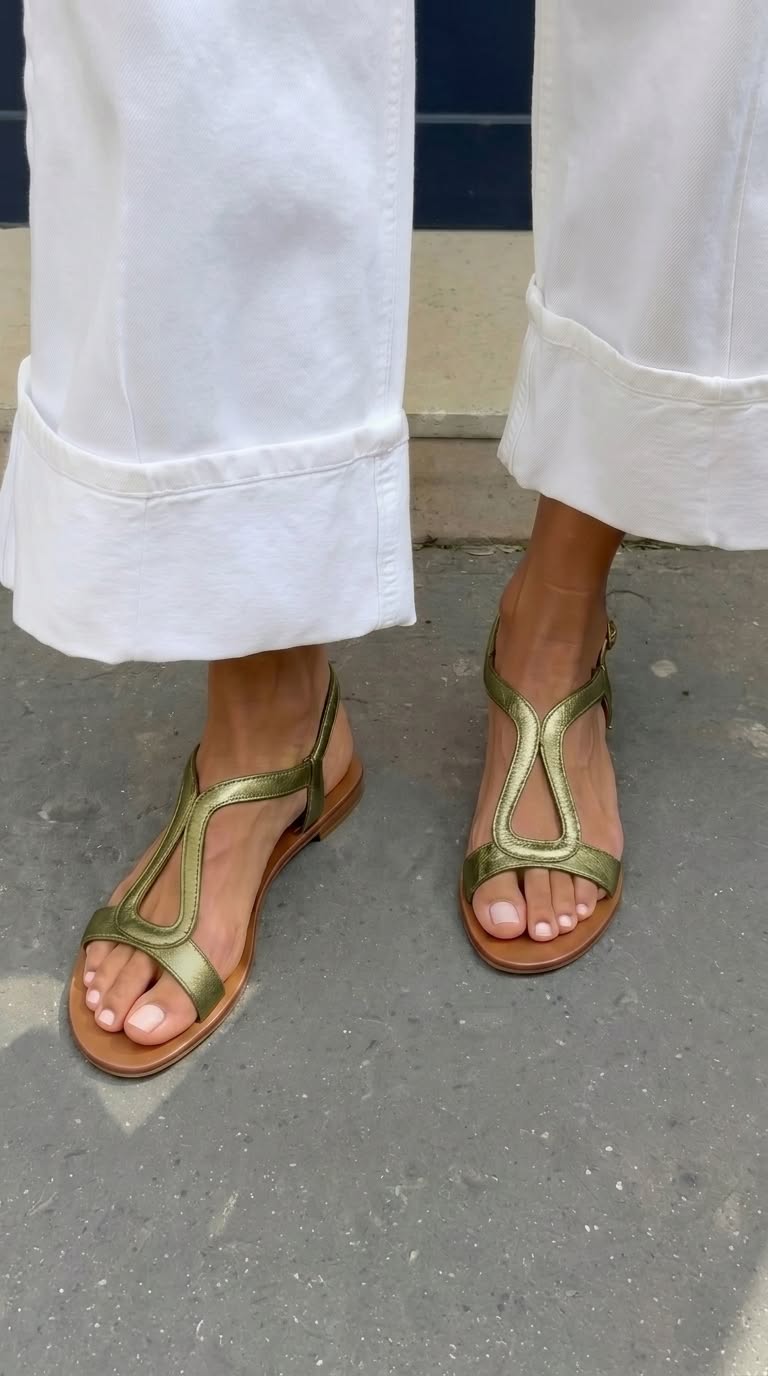 Positano zomersandalen in groen – Elyssor Fashion