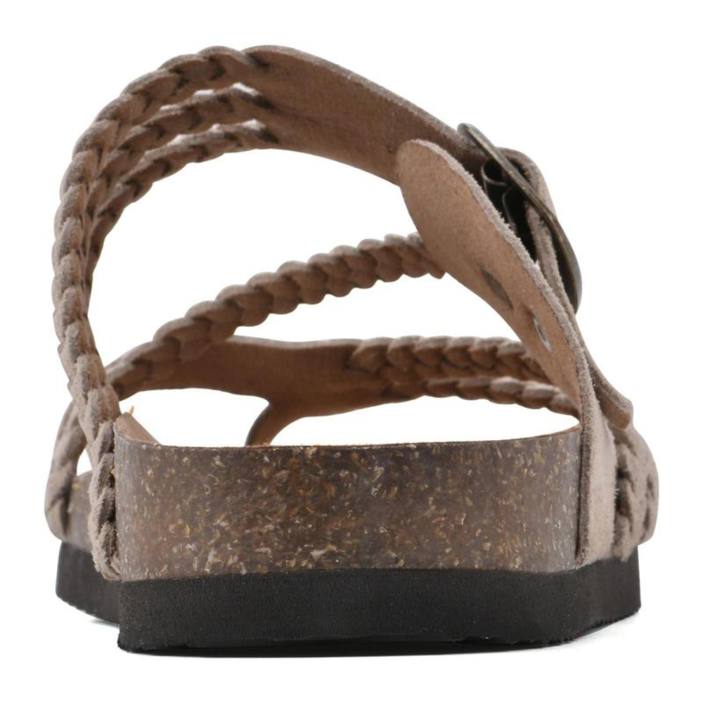 Ravello gevlochten sandalen paar van bovenaf – Elyssor Fashion