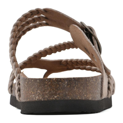 Ravello gevlochten sandalen paar van bovenaf – Elyssor Fashion