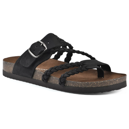 Ravello gevlochten sandalen in zwart – Elyssor Fashion