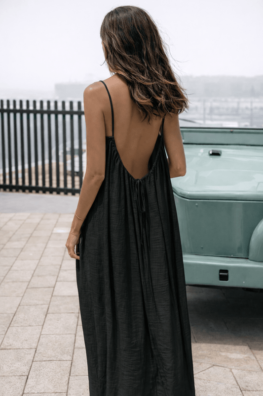 Serafina luchtige losvallende maxi-jurk in mediterrane stijl – Elyssor Fashion