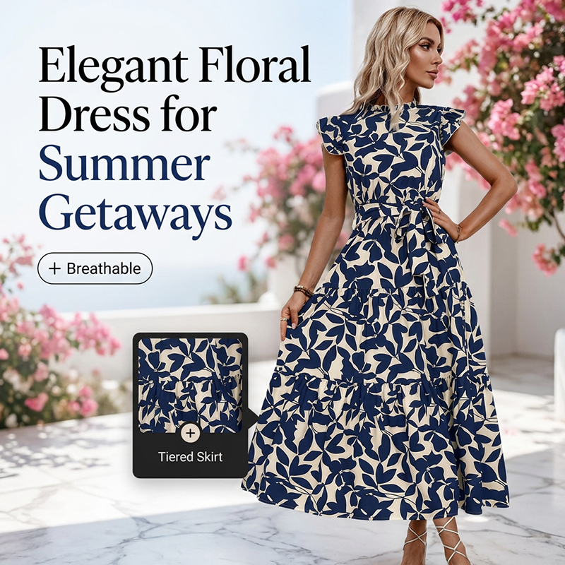 Elena Bloemen Maxi Jurk
