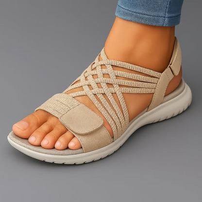 Stella comfortsandalen in beige – Elyssor Fashion