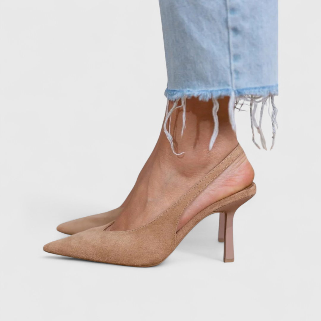 Valentina orthopedische comfort hakken in beige – Elyssor Fashion