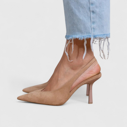 Valentina orthopedische comfort hakken in beige – Elyssor Fashion