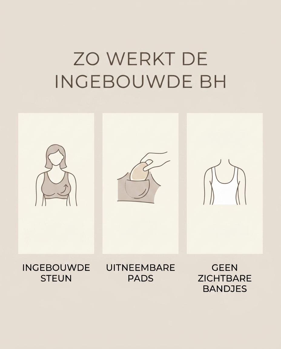 Uitleg van de ingebouwde bh van de Vittoria support tanktop – Elyssor Fashion