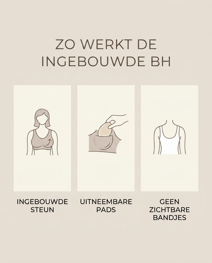 Uitleg van de ingebouwde bh van de Vittoria support tanktop – Elyssor Fashion